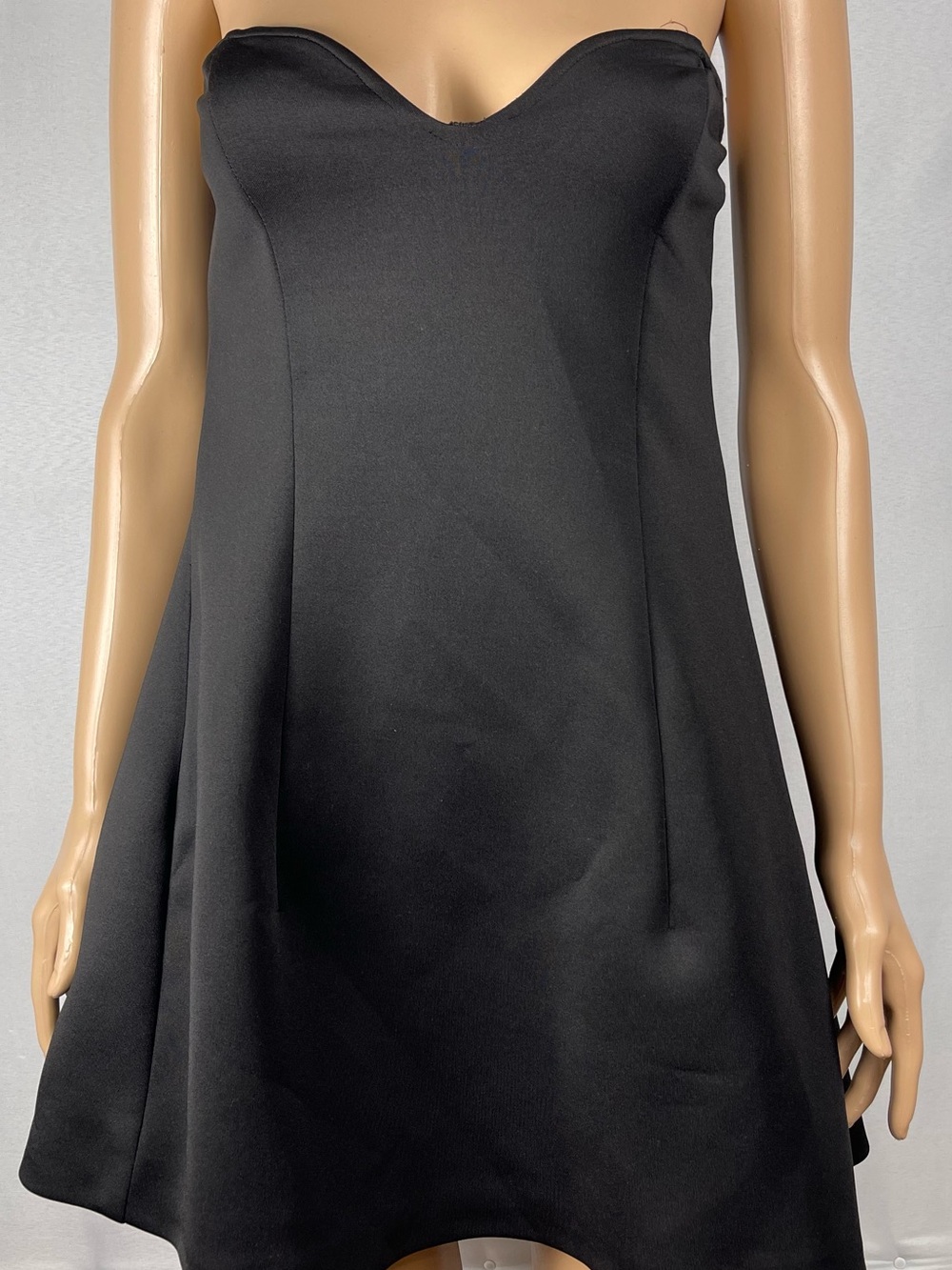 Blaque Label Black Strapless Fit-and-Flare Dress